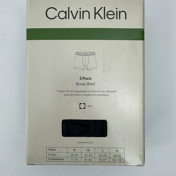 Men's M Calvin Klein 3 Pack Boxer Briefs Viscose Blend Fabric Made From Bamboo - Picture 10 of 11